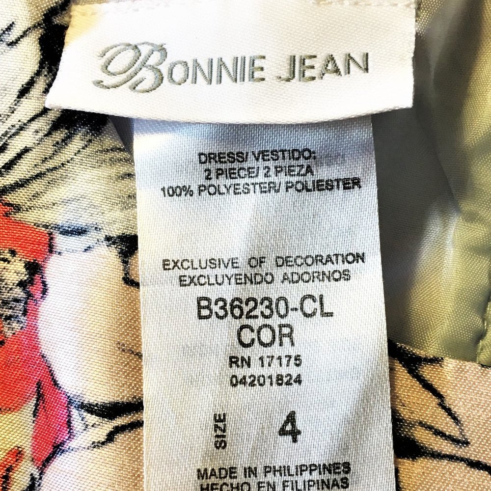 BONNIE JEAN Girls Floral Sleeveless Dress   Size 4 - Picture 10 of 11